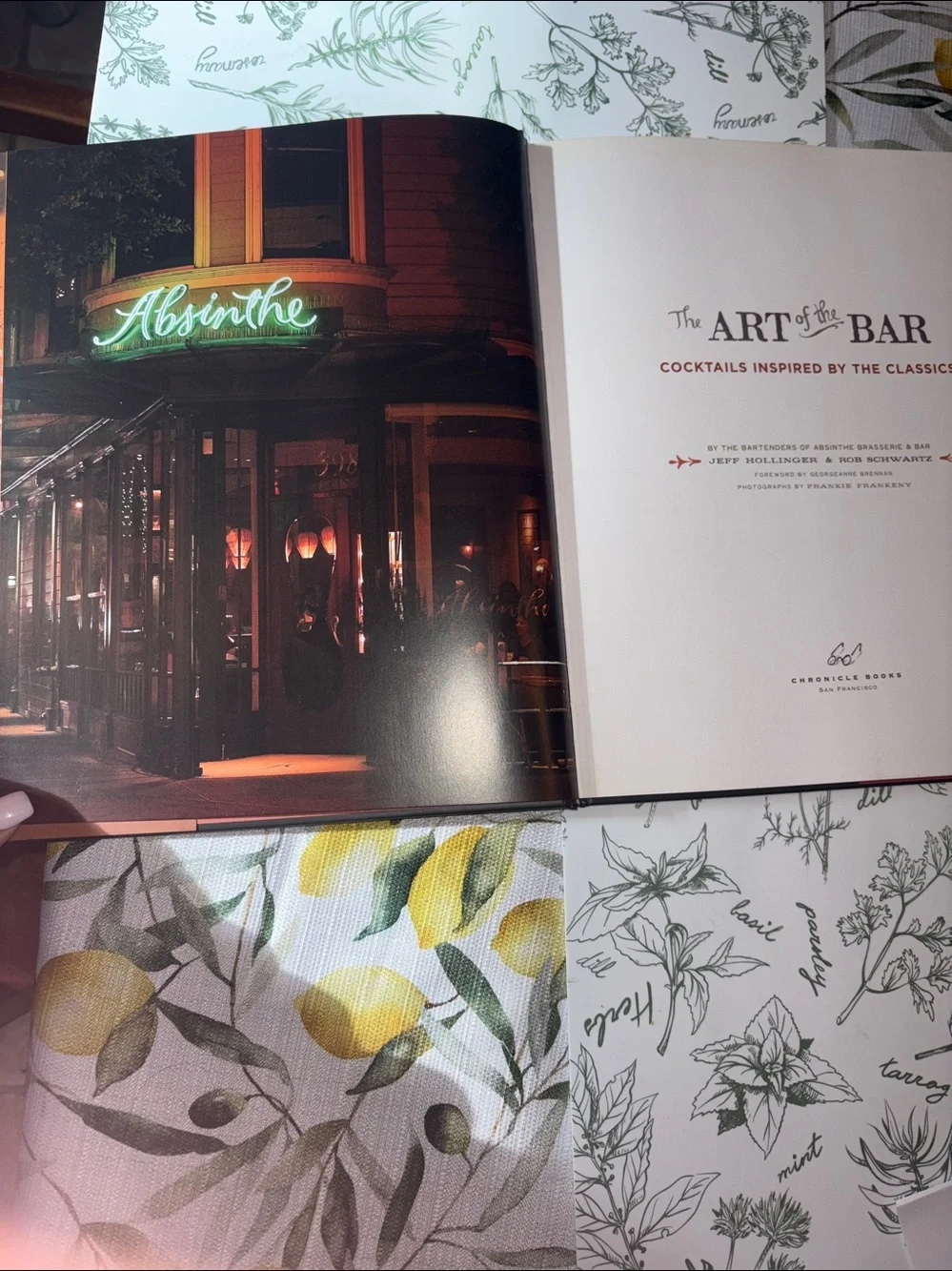 The Art of the Bar Cookbook - Cocktail Recipe Book with Orange & Teal Cover